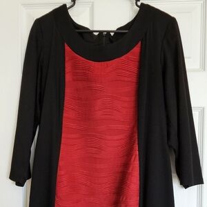Dressbarn size 16 plus size red and black dress